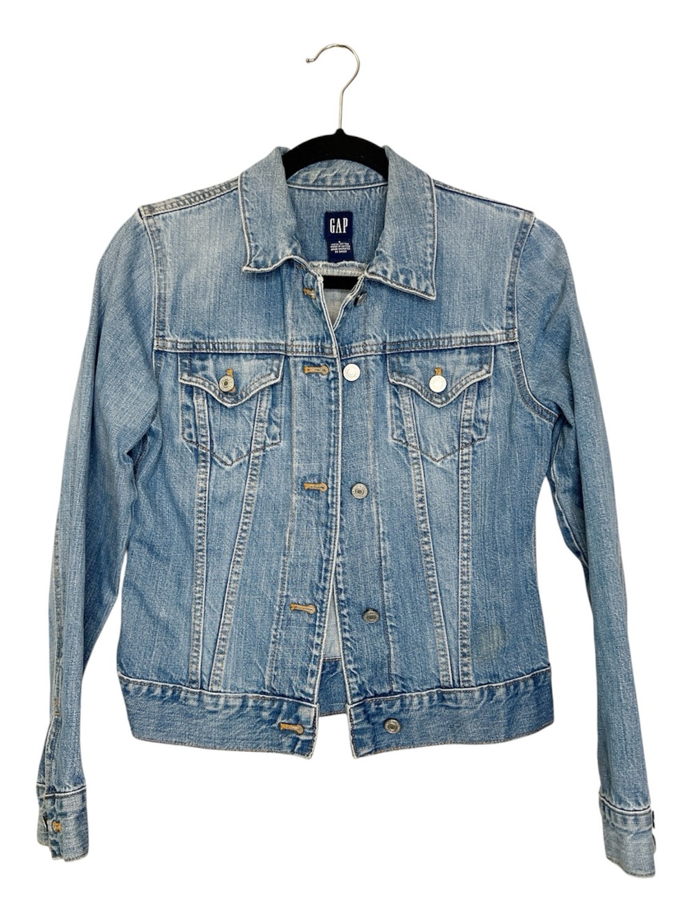 Vintage Y2K 2001 Classic GAP 100% Cotton Denim Jean Jacket size Small